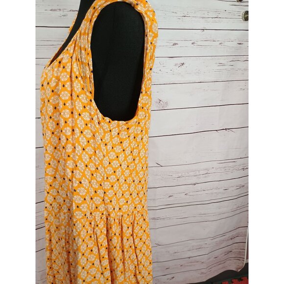 Knox Rose Womens Yellow Flutter Sleeve Maxi Dress XXL - Picture 6 of 10